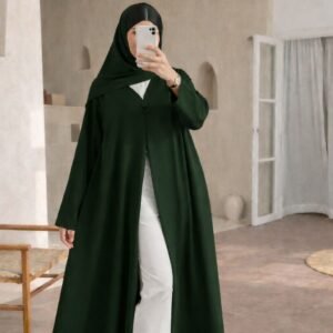 مقاس 51 - عباية ملونة سادة  DARK GREEN
